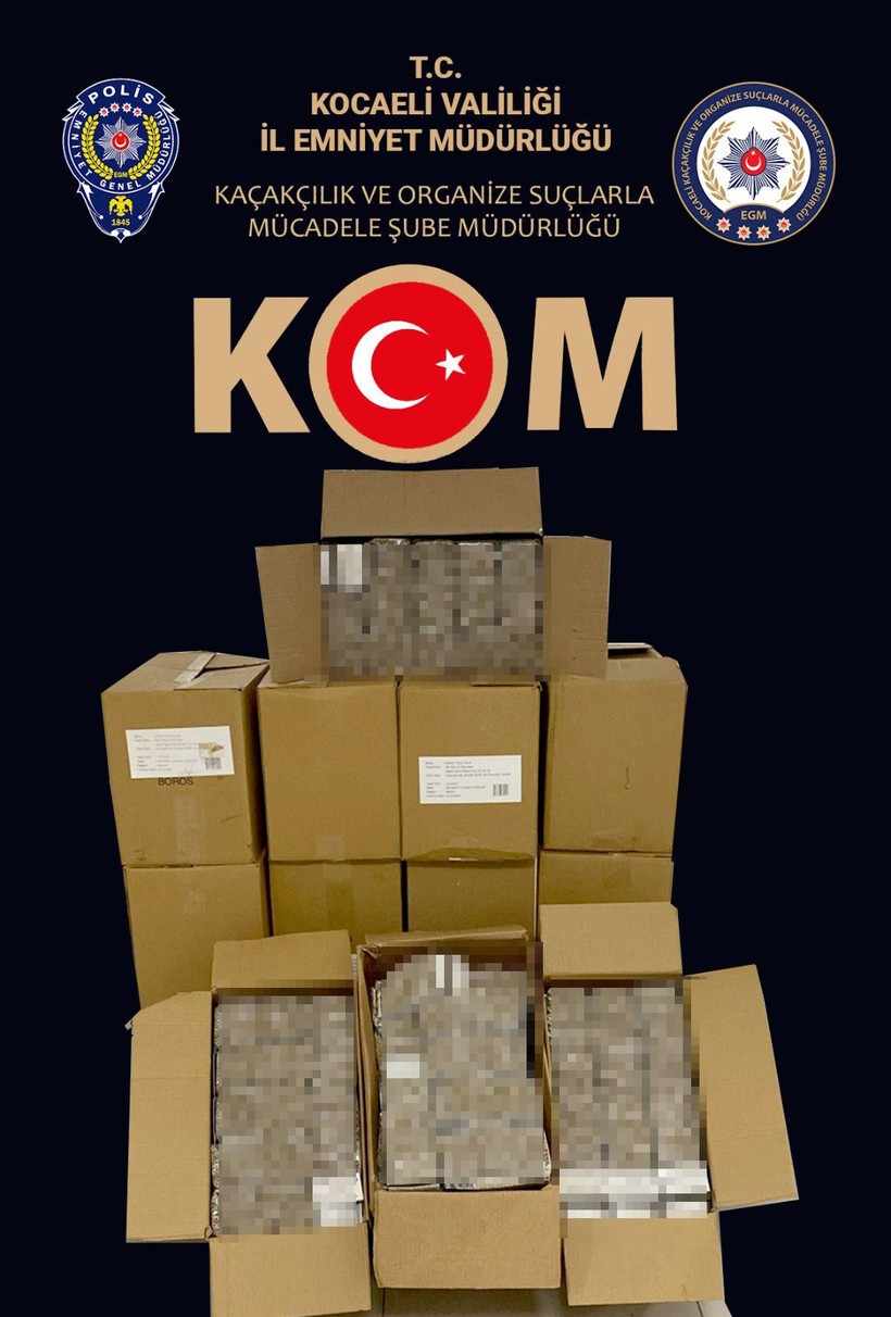 Kocaeli'de 150 bin adet makaron ele geçirildi