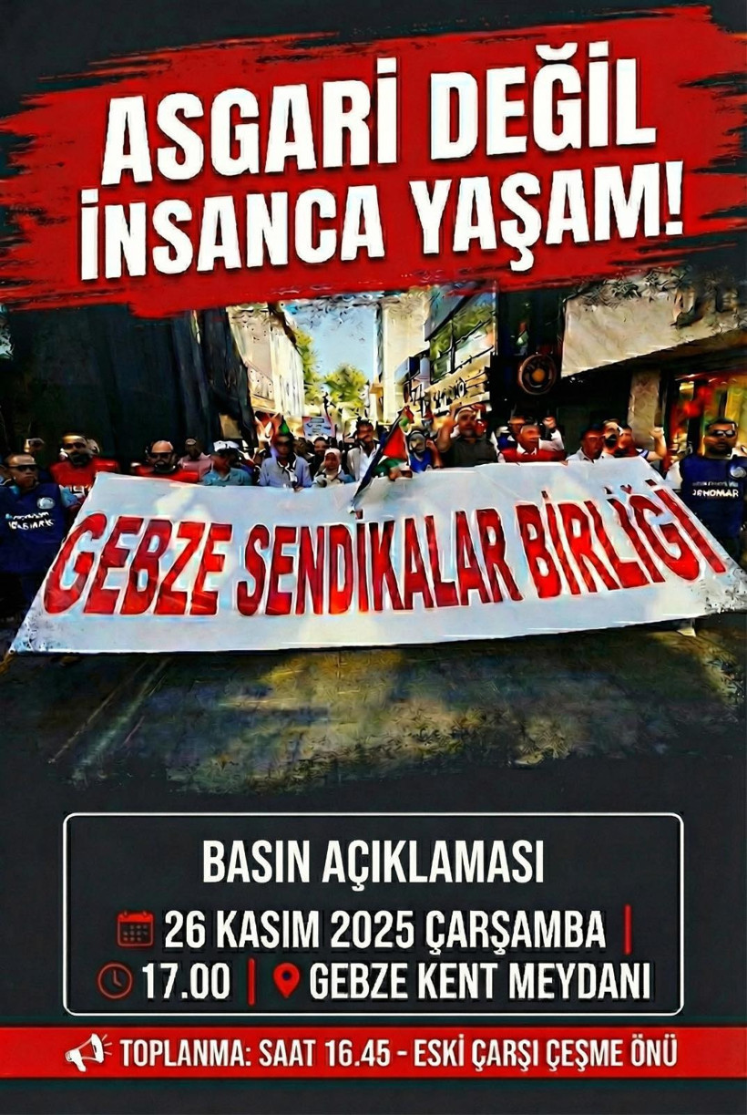 Gebze Sendikalar Birliği alana çıkıyor