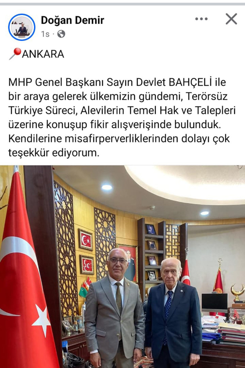 Gelecek Partisi'nden istifa eden Doğan Demir Bahçeli'ye gitti