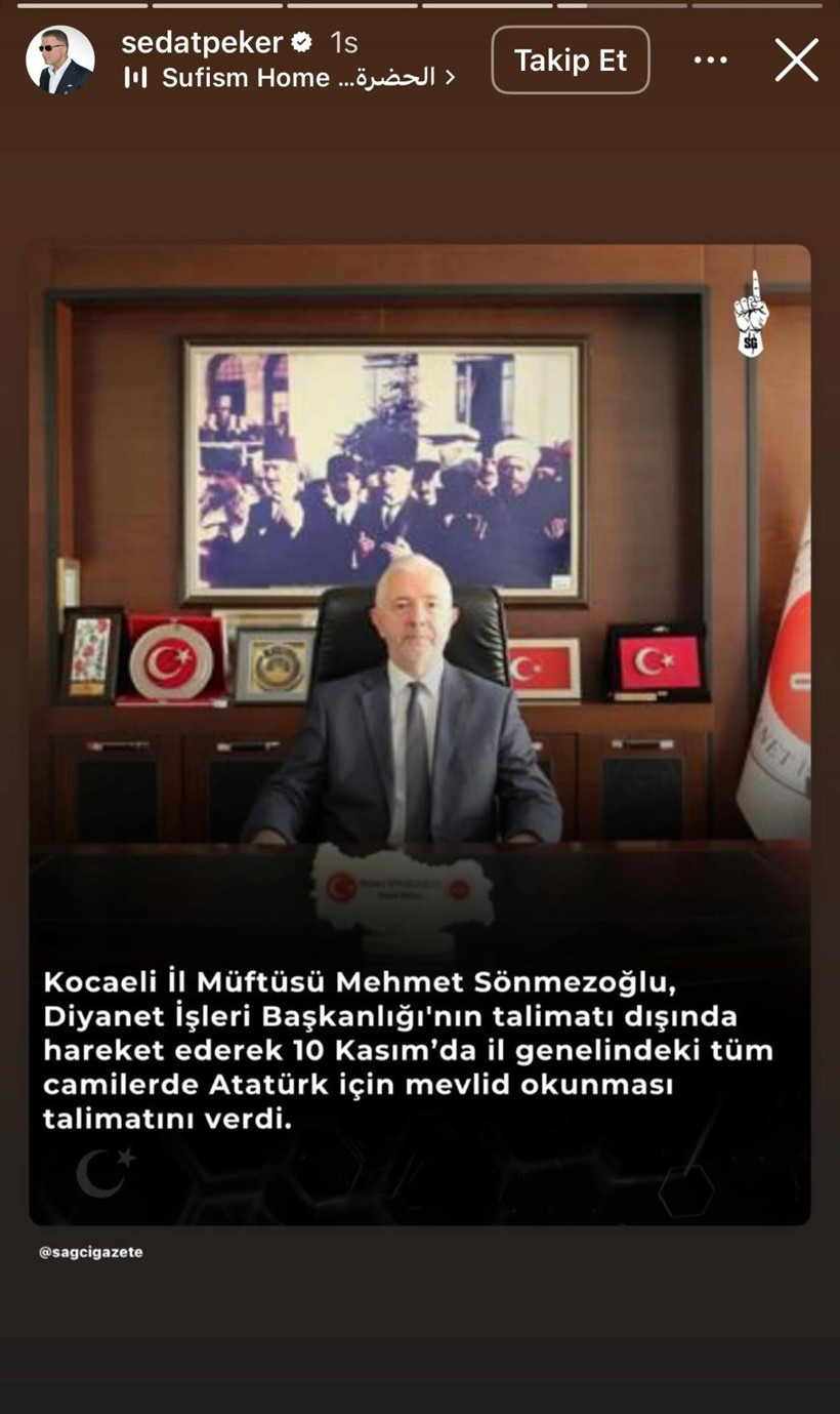 Sedat Peker'den Kocaeli'deki Atatürk mevlidine destek!