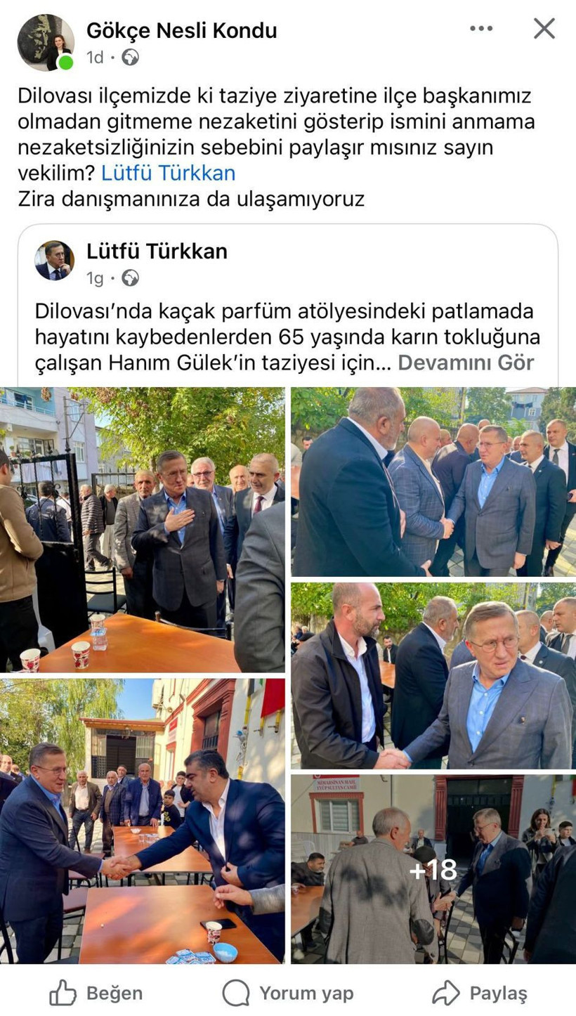 İlçe başkanının kızı Türkkan’a çattı