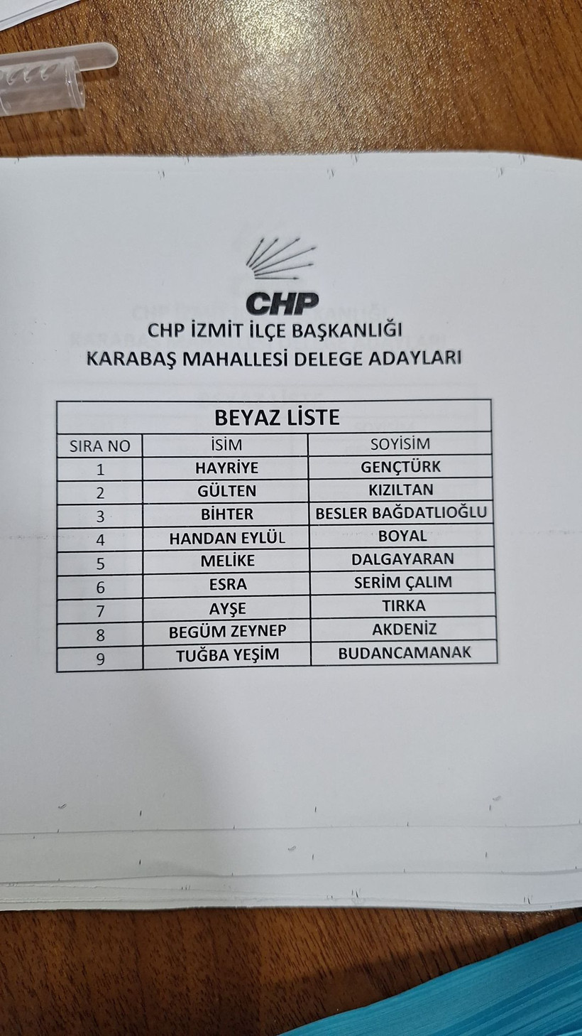 Karabaş Mahallesinde listeler belli oldu