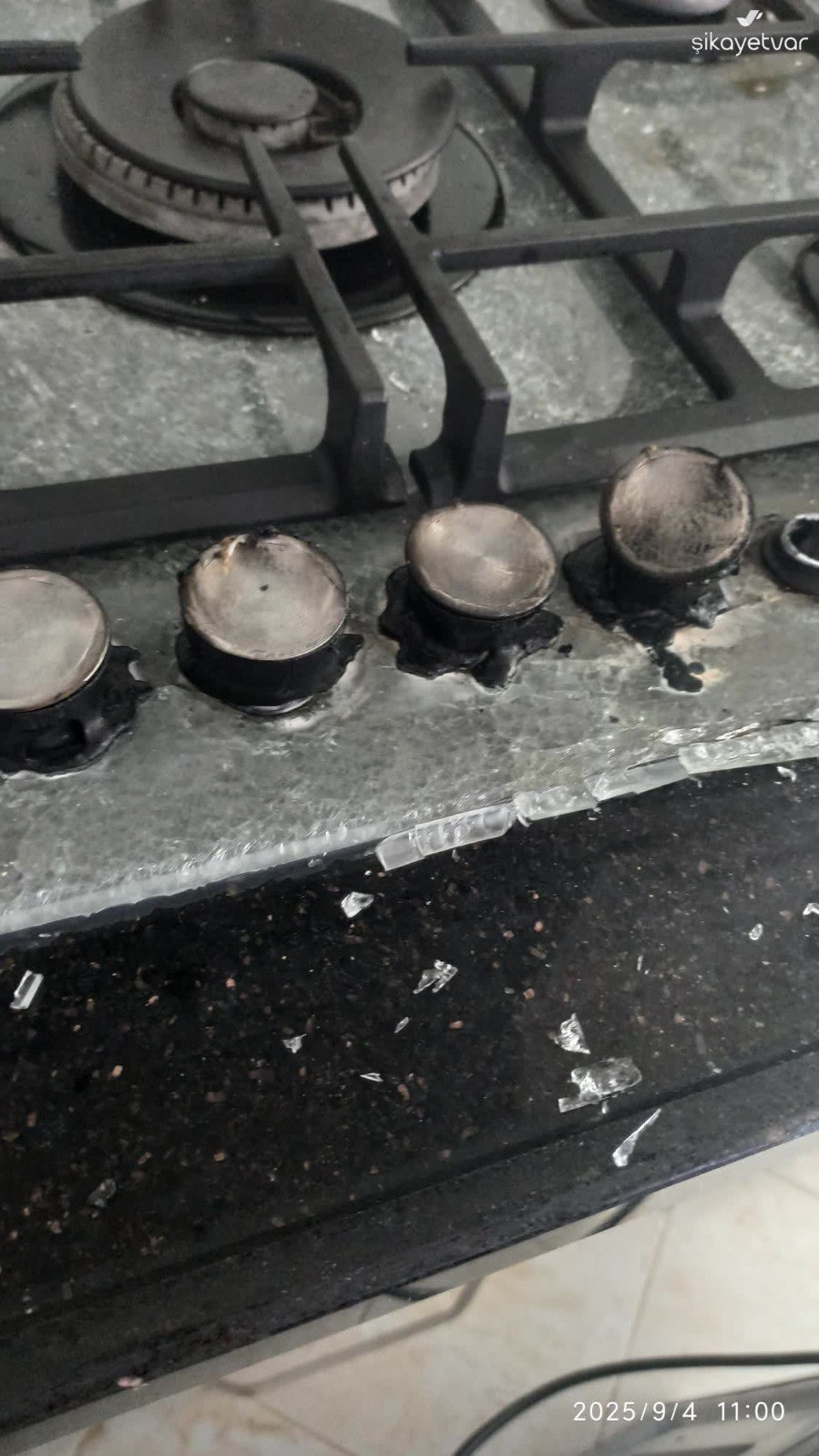 Kocaeli’de garantisi süren ocak bu hale geldi! Fark etmeseydi…