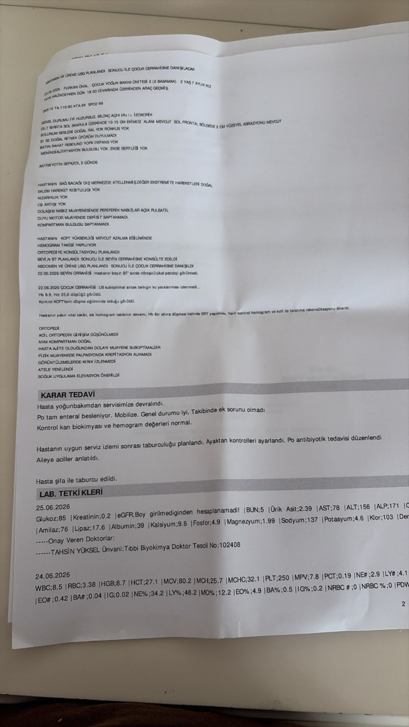 Kocaeli'de skandal iddia: Üzerinden araç geçen çocuğu taburcu ettiler: İç kanaması varmış