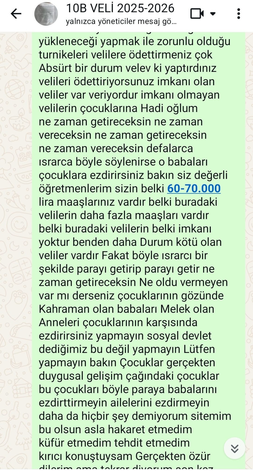 Devlet okulunda skandal dayatma: Velilere zoraki turnike parası iddiası!