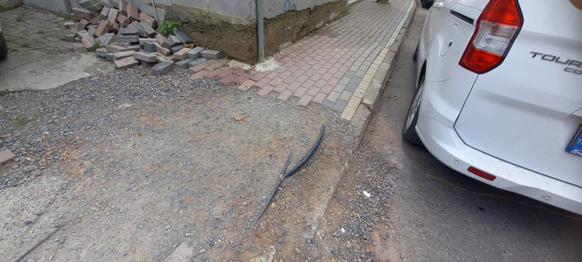 Gebze'de tehlike yaratan görüntü