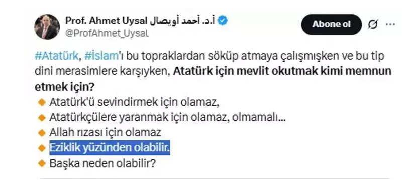 Kocaeli’deki Atatürk mevlidi kararına akademisyenden olay yorum