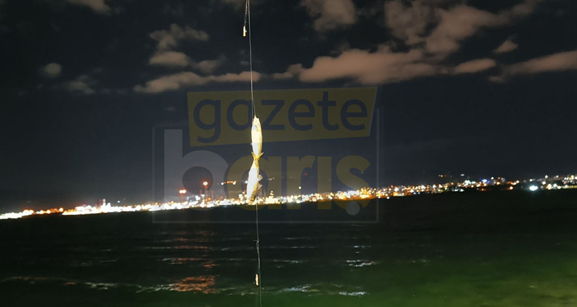 Değirmendere’de olta atanların balık keyfi böyle kaçtı!