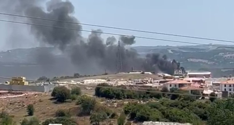 Kocaeli'de asfalt fabrikasında korkutan yangın!