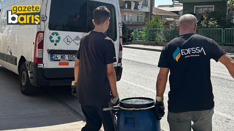 Kocaeli’de yüzlerce litre atık yağ topladılar
