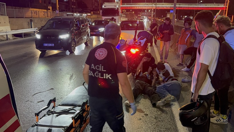Kocaeli’de korkutan kaza, Başından bir an ayrılmadı