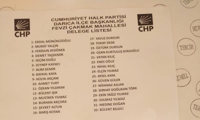 CHP Darıca belediye başkan adayına geçit vermedi
