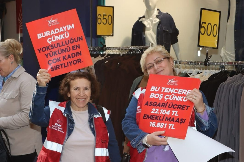 CHP’li kadınlar sokakta: Boş tencere kaynamaz!