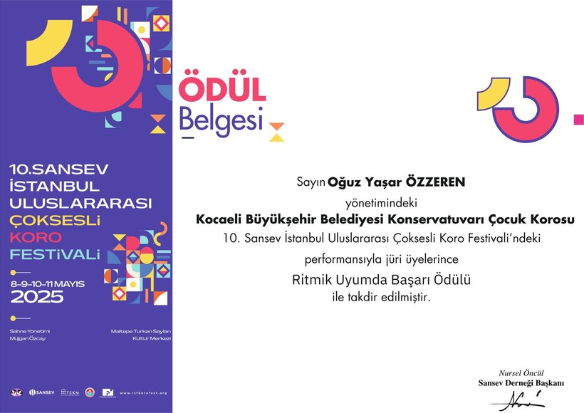 Büyükşehir Çocuk Korosu gururlandırdı