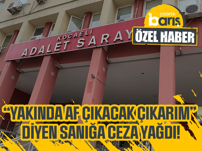 “Yakında af çıkacak çıkarım” diyen sanığa ceza yağdı!