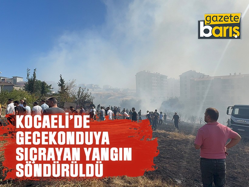 Kocaeli’de gecekonduya sıçrayan yangın söndürüldü