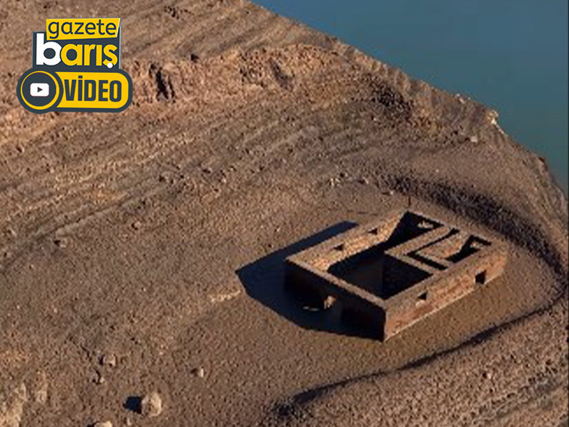 Yuvacık Barajı dip yaptı, eski köy gün yüzüne çıktı