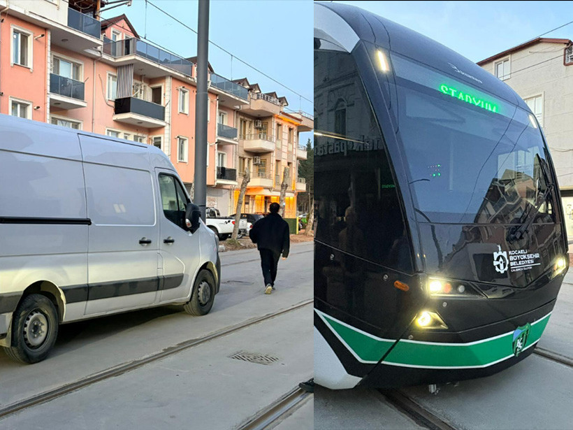 Sorumsuz sürücü stadyum tramvayını 15 dakika durdurdu!