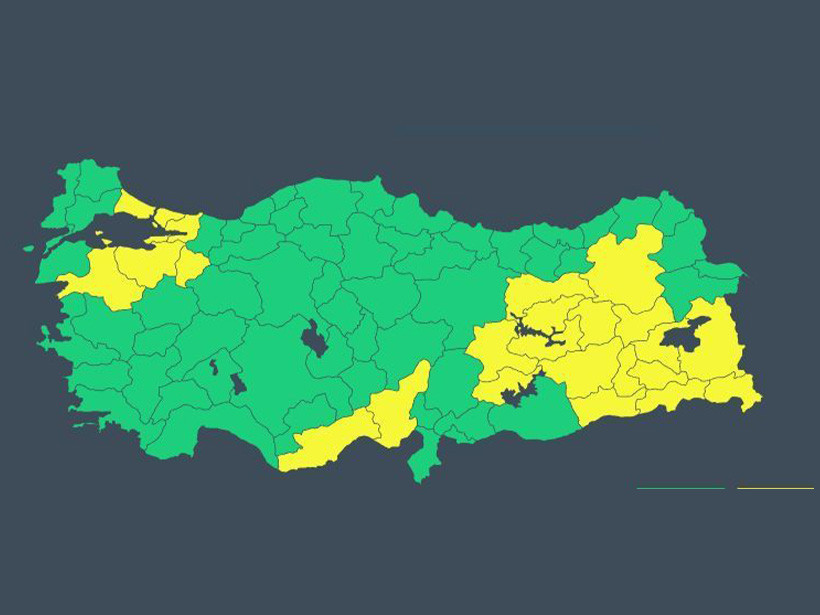 Kocaeli için sarı kodlu yağmur uyarısı!