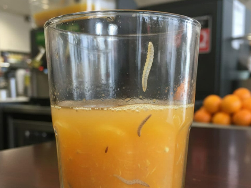 Kocaeli'de taze sıkılmış portakal suyunda kurt iddiası!