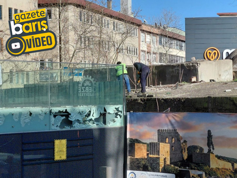 Gebze Belediyesi bu kez tarihi yapıyı hilti ile yıkıyor