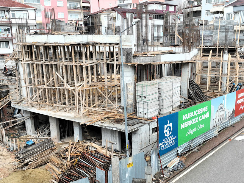Yeni Kuruçeşme Merkez Camii şekillenmeye başladı