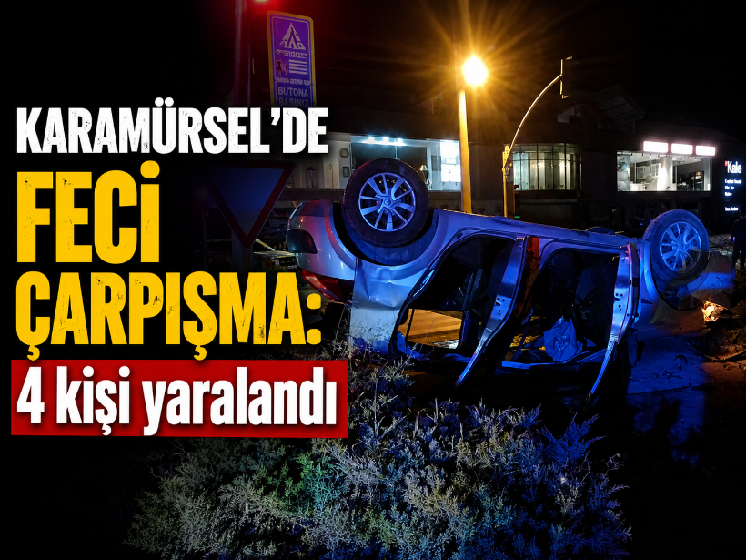 Karamürsel'de feci çarpışma: 4 kişi yaralandı