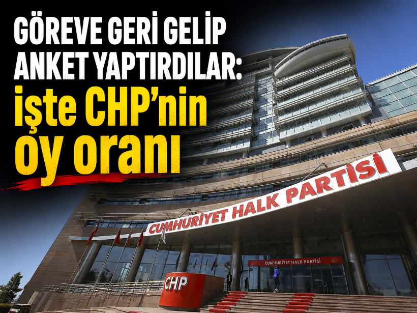 Göreve geri gelip anket yaptırdılar: İşte CHP’nin oy oranı