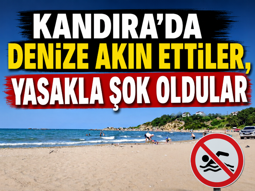 Kandıra'da denize akın ettiler, yasakla şok oldular