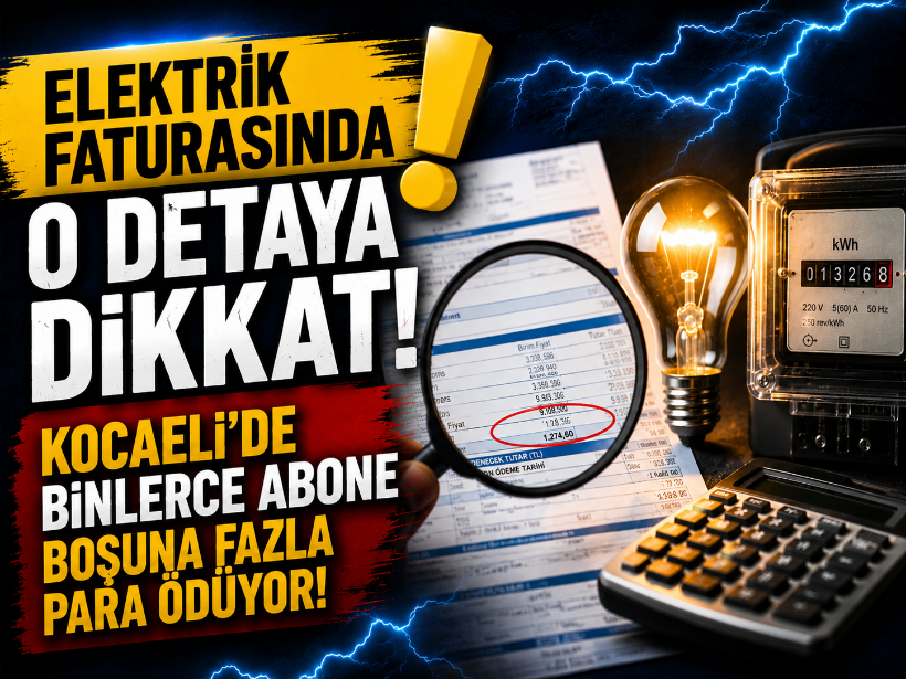 Elektrik faturasında o detaya dikkat! Kocaeli’de binlerce abone boşuna fazla para ödüyor!