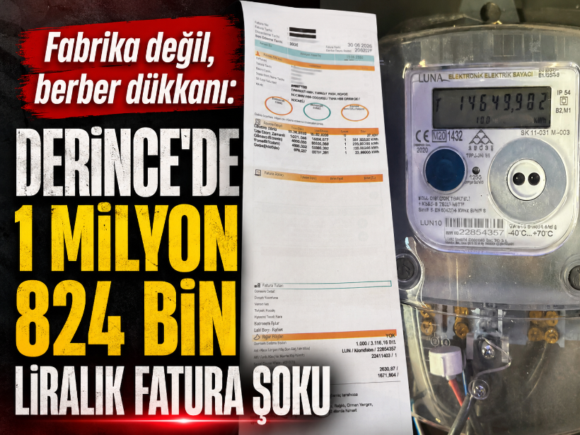 Fabrika değil, berber dükkanı: Derince'de 1 milyon 824 bin liralık fatura şoku