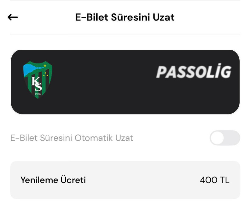 Kocaelispor Passolig yenileme &uuml;cretine zam geldi!