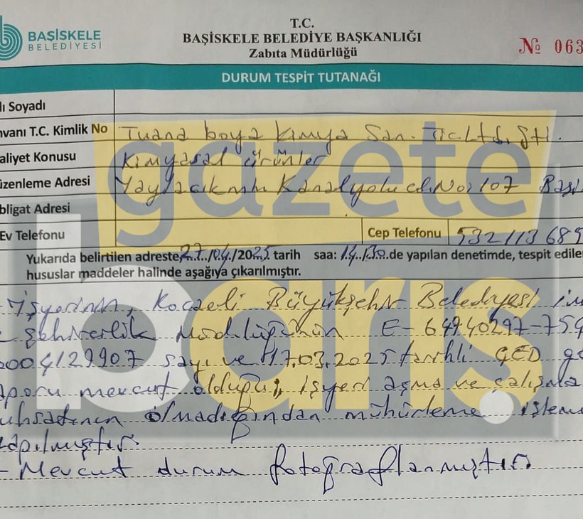 Başiskele’yi zehirleyen fabrikanın ruhsatı bile yokmuş!