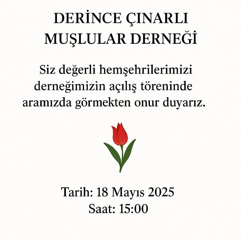 Derince Çınarlı Muşlular Derneği, törenle açılıyor