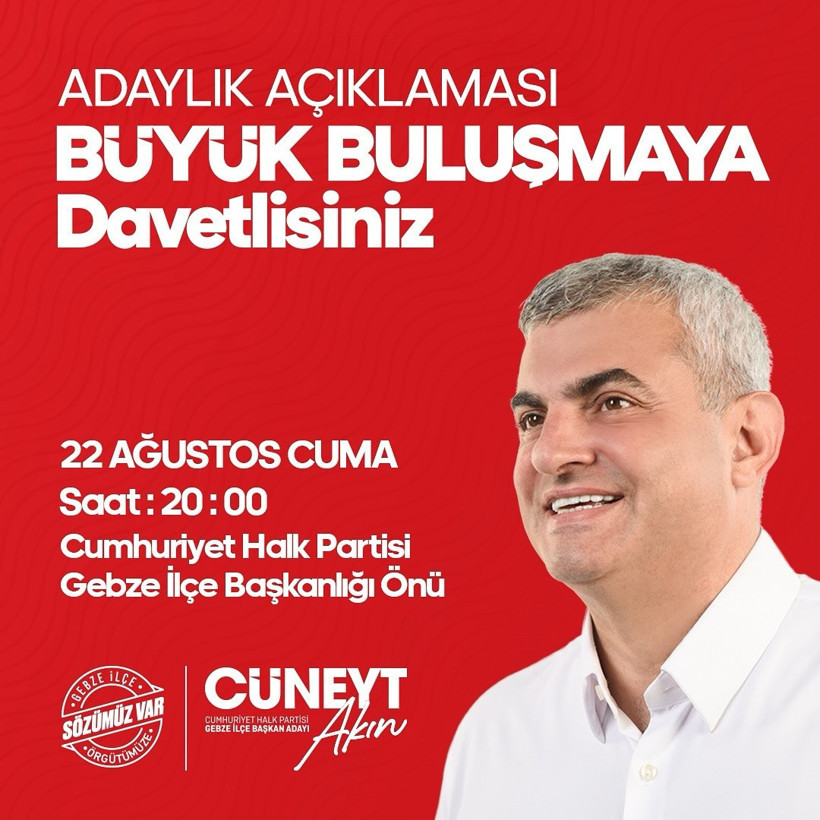 CHP’li Akın adaylık açıklaması yapacak