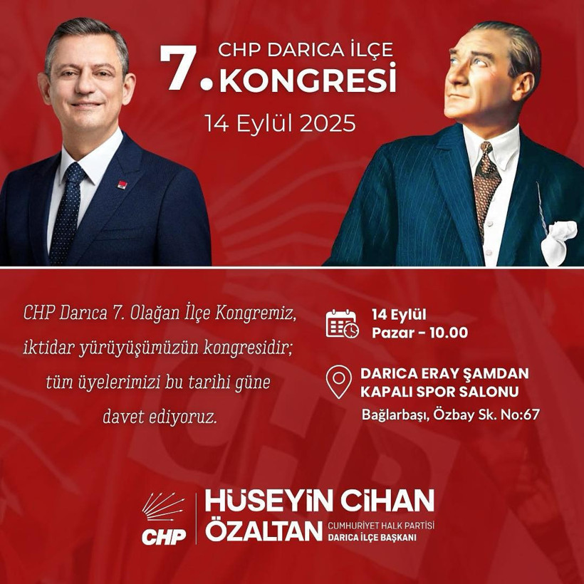 CHP’nin Darıca ilçe kongre tarihi açıklandı