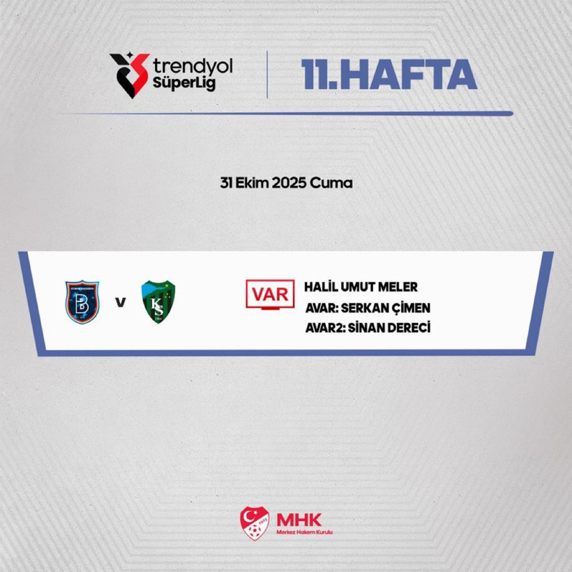 Başakşehir maçının VAR hakemi belli oldu