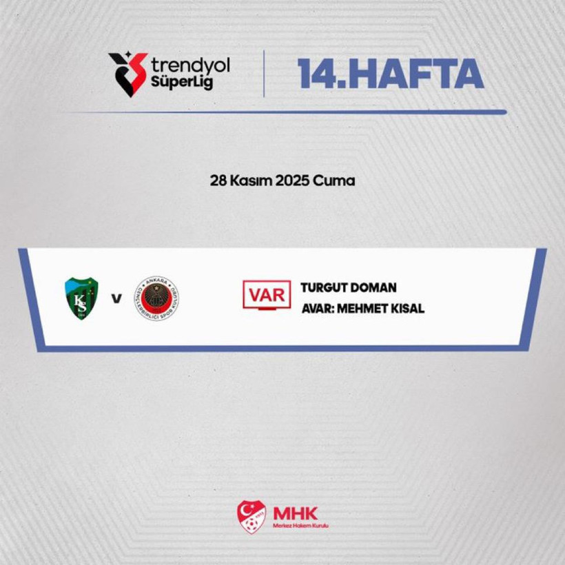 Gençlerbirliği maçının VAR hakemi belli oldu