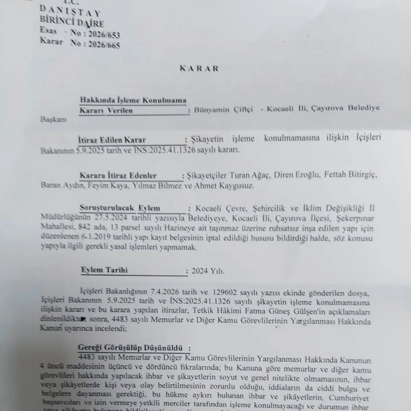Danıştay’dan Başkan Çiftçi’ye kötü haber