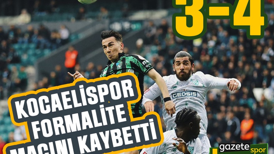 Kocaelispor formalite maçını kaybetti: 3-4