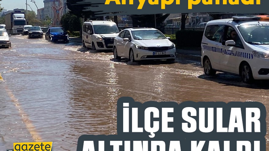Kocaeli’de altyapı patladı, ilçe sular altında kaldı