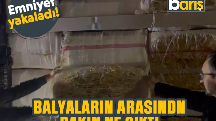Emniyet yakaladı! Balyaların arasından bakın ne çıktı