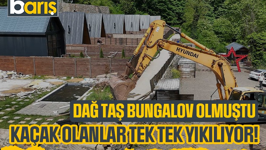 Kocaeli'de dağ taş bungalov olmuştu, kaçak olanlar tek tek yıkılıyor!