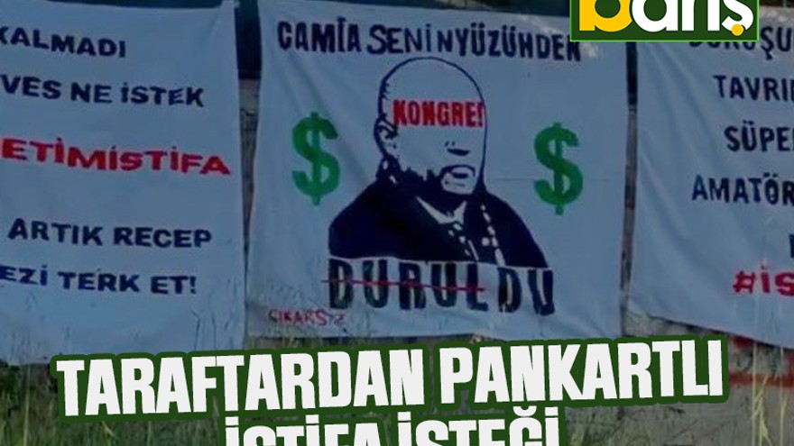 Taraftardan pankartlı istifa isteği