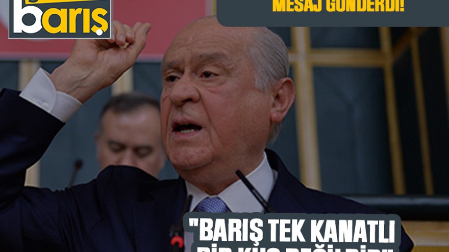 Devlet Bahçeli mesaj gönderdi: "Barış tek kanatlı bir kuş değildir”