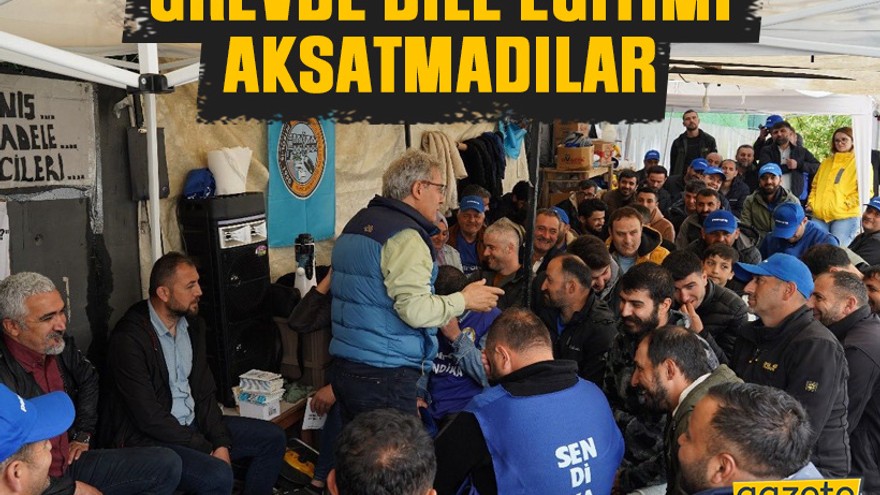 Kocaeli’de işçiler grevde bile eğitimi aksatmadı
