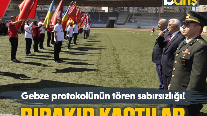 Gebze protokolünün tören sabırsızlığı! Bırakıp kaçtılar