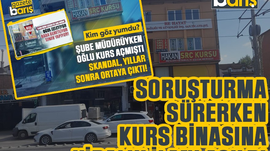 Soruşturma sürerken kurs binasına kiralık ilanı asıldı