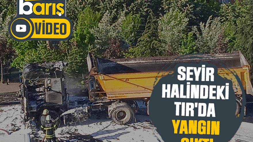 Seyir halindeki TIR'da yangın çıktı