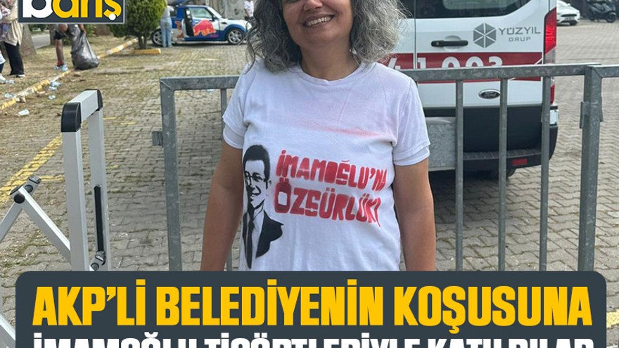 AKP’li belediyenin koşusuna İmamoğlu tişörtleriyle katıldılar